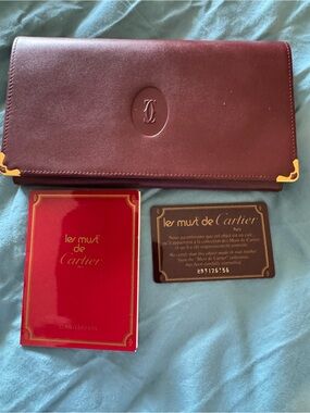 Cartier large wallet authentication included excellent condition